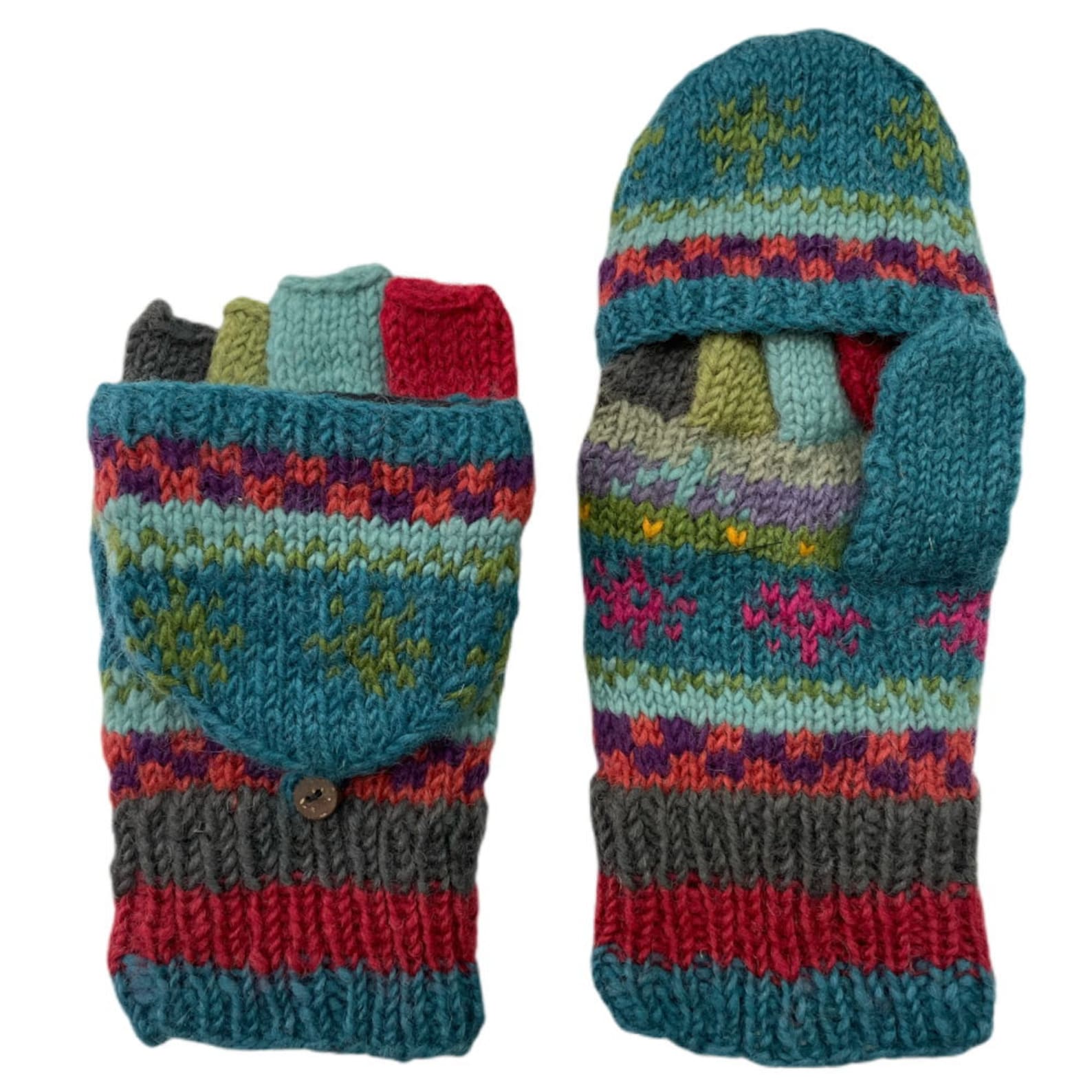 Woolen Convertible Mittens Etsy