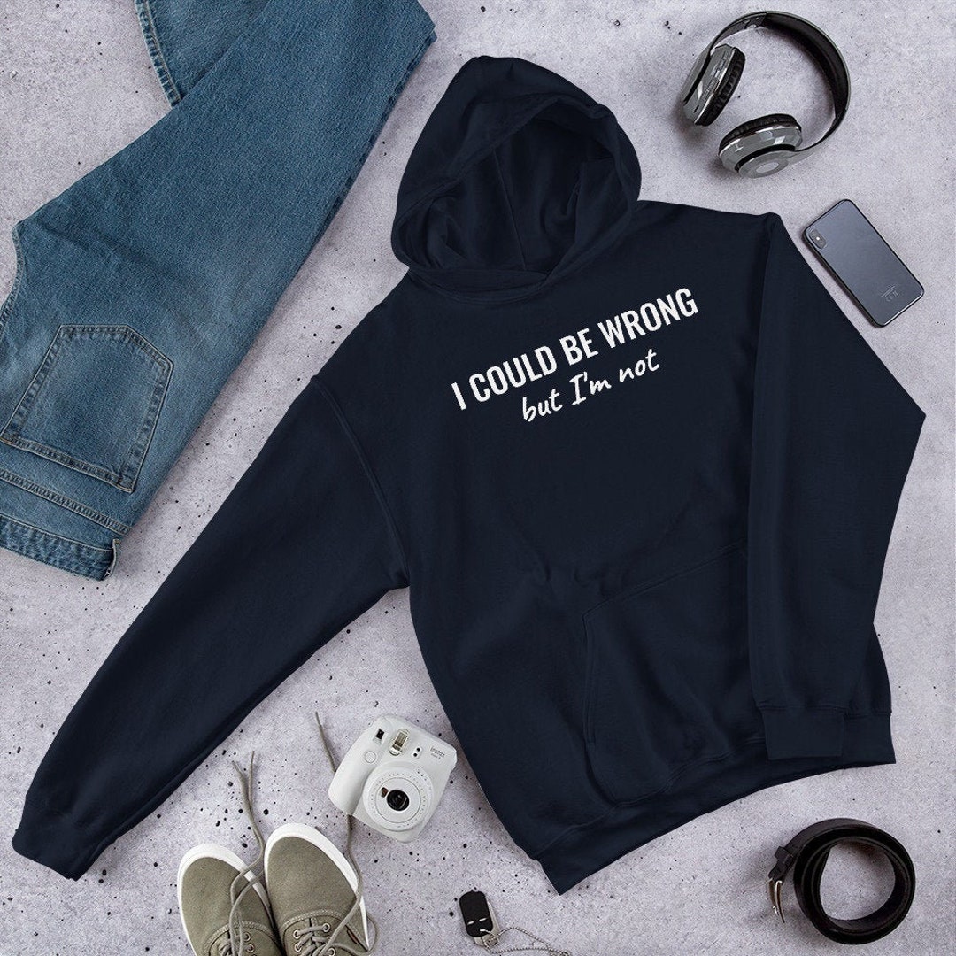 I Could Be Wrong, but I'm Not Hoodie, Funny Hoodie, Meme Hoodie