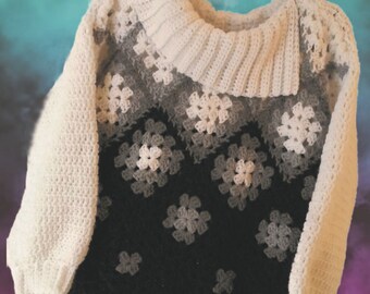Crochet Sweater Pattern, For the Love of Granny Sweater, Crochet Pullover Pattern, Granny Stitch Pattern, Granny Square Pattern