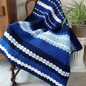 Crochet Blanket Pattern, Soothing Shells Blanket, Bliss Blankets, Crochet Afghan Pattern, Crochet Throw Pattern