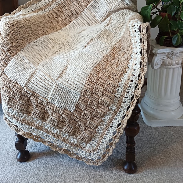 Crochet Blanket Pattern, Check Mates Blanket, Bliss Blankets, Crochet Afghan Pattern, Crochet Throw Pattern