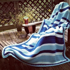 Crochet Blanket Pattern, The Boyfriend Blanket, Bliss Blankets, Crochet Afghan Pattern, Beginner Throw Pattern