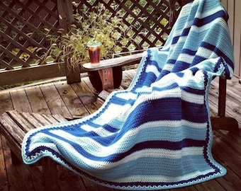 Crochet Blanket Pattern, The Boyfriend Blanket, Bliss Blankets, Crochet Afghan Pattern, Beginner Throw Pattern