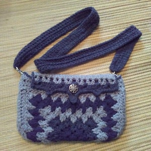 Crochet Purse Pattern, Crochet Granny Square Bag Pattern, Granny Square Crossbody Bag 5,  Granny Stitch Pattern, Granny Square Purse Pattern