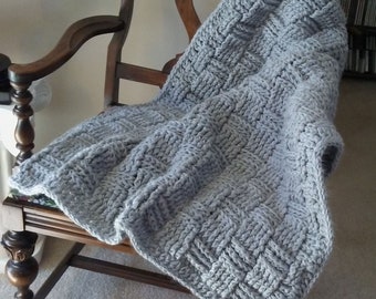 Crochet Bulky Blanket Pattern, Farmhouse Chunky Blanket, Bliss Blankets, Crochet Afghan Pattern, Beginner Throw Pattern