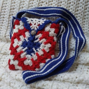 Crochet Purse Pattern, Granny Square Crossbody Bag 2, Crochet Granny Square Bag Pattern, Granny Stitch Pattern, Granny Square Bag Pattern
