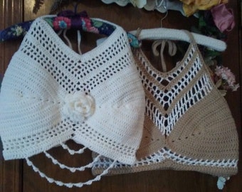 Crochet Halter Top Pattern, Cleopatra Style Halter Top, Crochet Bikini Top Pattern, Festival Top Pattern