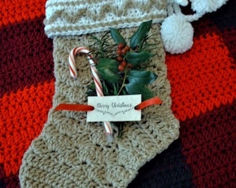 Crochet Christmas Stocking Pattern, Merry Memories Christmas Stocking, Heirloom Christmas Stocking Pattern, Crochet Sock Pattern, 5 Versions