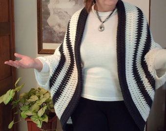 Crochet Cocoon Pattern, Simply Seamless Shrug, Crochet Wrap Pattern, Crochet Shrug Pattern, Crochet Cocoon