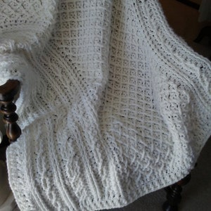 Crochet Blanket Pattern, Timeless Treasure Blanket, Bliss Blankets, Crochet Afghan Pattern, Crochet Cable Blanket, Crochet Cable Throw
