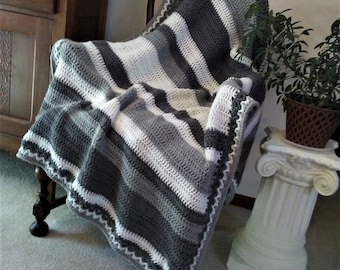 Crochet Blanket Pattern, The Boyfriend Blanket, Bliss Blankets, Crochet Afghan Pattern, Beginner Throw Pattern