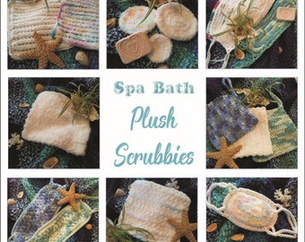 Crochet Washcloth Pattern, Spa Bath Plush Scrubbies, Crochet Pattern, Spa Bath Crochet, Farmhouse Crochet, Spa Crochet