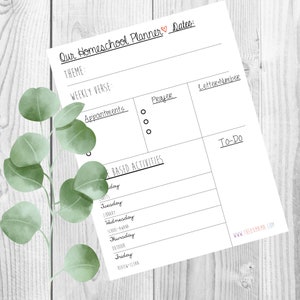 Simple Tot School Planner Printable | Homeschool Organization | Weekly Planner