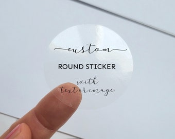 clear logo sticker labels