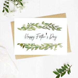 Groene Vaderdagkaart, blanco Happy Fathers Day-kaarten voor papa, papa, oom, grootvader, opa, vader, beste vader-kaarten-MFS0021C