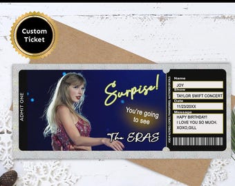 カスタムコンサートチケットギフト、サプライズイベントチケット公開 - 音楽ファンのためのパーソナライズされたライブパフォーマンスの記念品