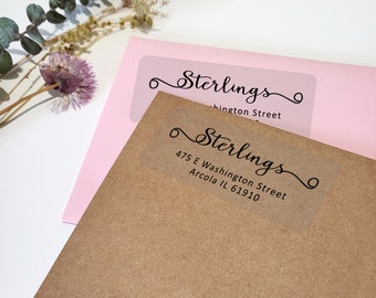 Clear Return Address Labels, Personalized Return Mailing Stickers, 30 Wedding Envelope Addressing, Housewarming Gift Labels