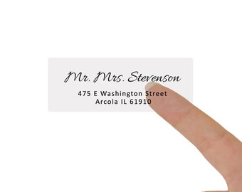 Clear Wedding Guest Address Labels, Individually Personalized  Mailing Stickers, 30 Wedding Guest List Envelope Addressing