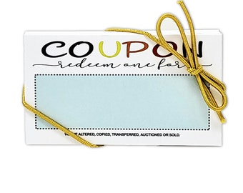 DIY Coupon Book, Cute DIY Coupon Gifts, Couple Coupons, Kids Coupons, Printed Coupon Booklet for him, her