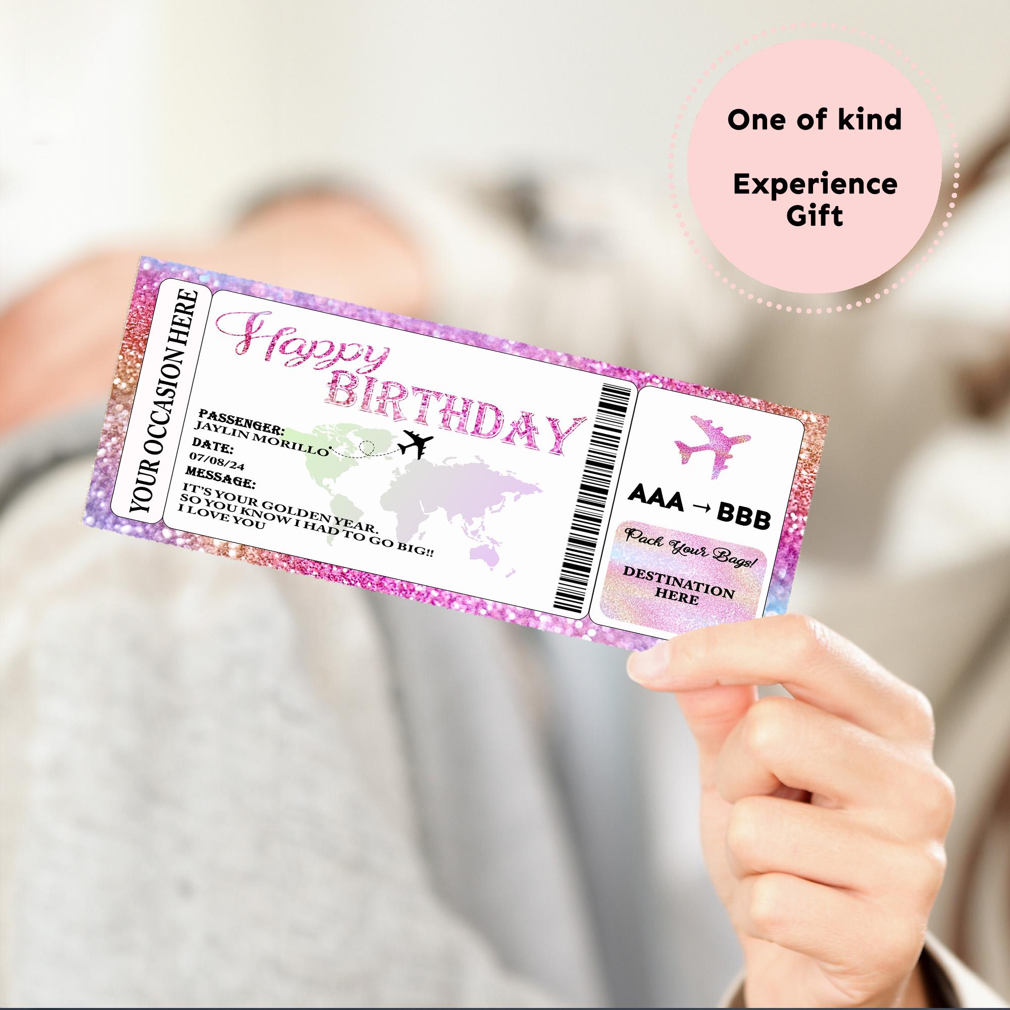 Fake Plane Ticket, Printable Surprise Trip Reveal, Custom Boarding Pass ...