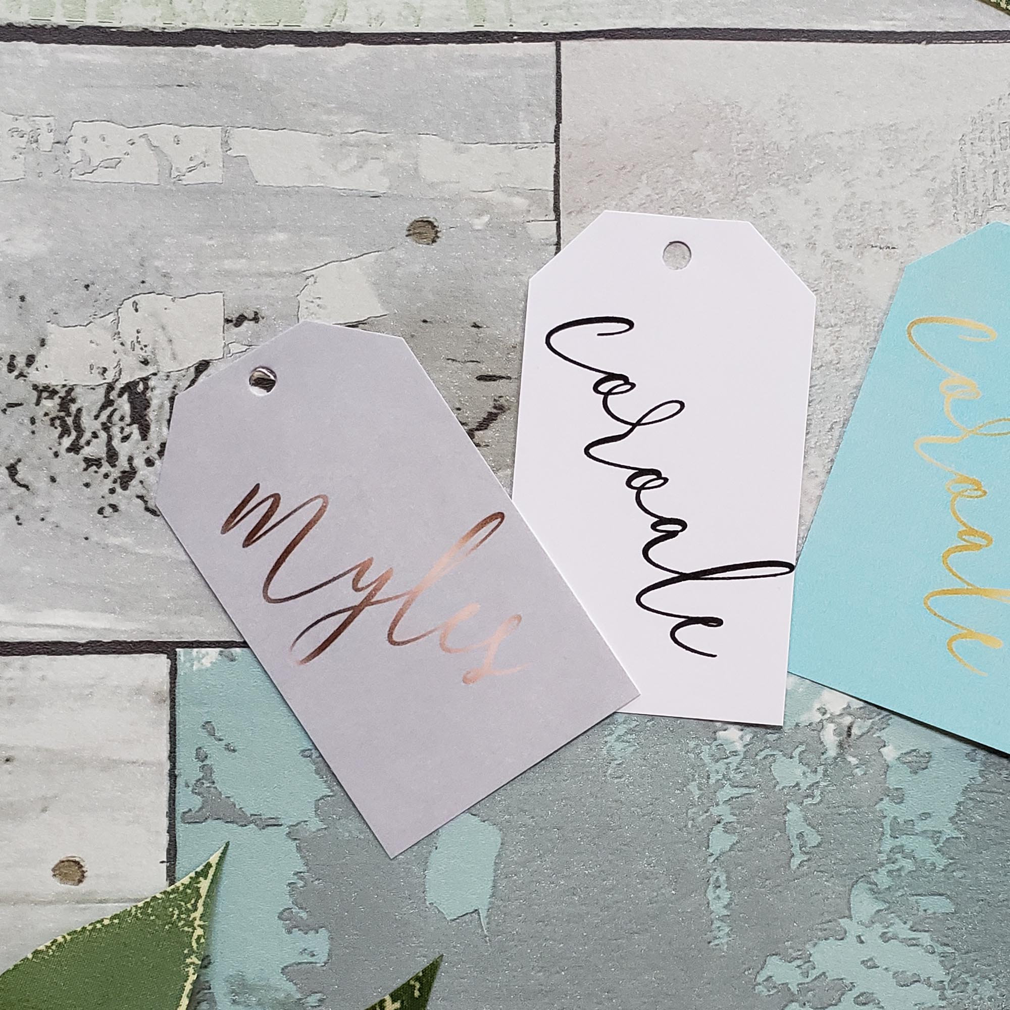 12 Custom Calligraphy Gift Tags Personalized Custom Lettering - Etsy