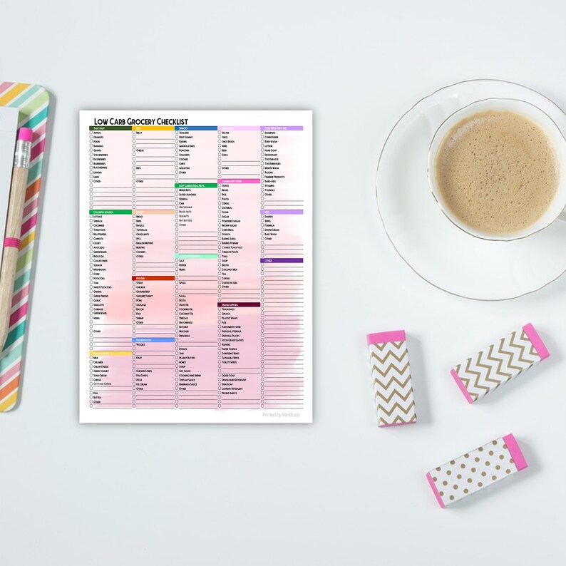 Printable Master Grocery List Weekly Shopping Planning Etsy