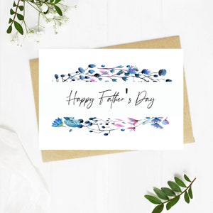 Vaderdagkaart, Blanco Gelukkige vaderdagkaarten voor papa, papa, oom, grootvader, opa, vader, Beste vaderkaarten- MFS0022C
