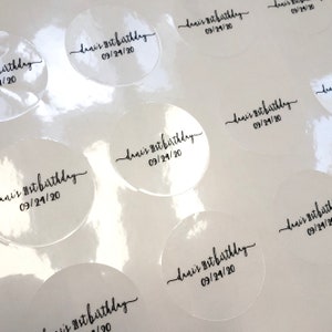 Custom Clear Round Stickers , Personalized Circle Labels, Customized ...