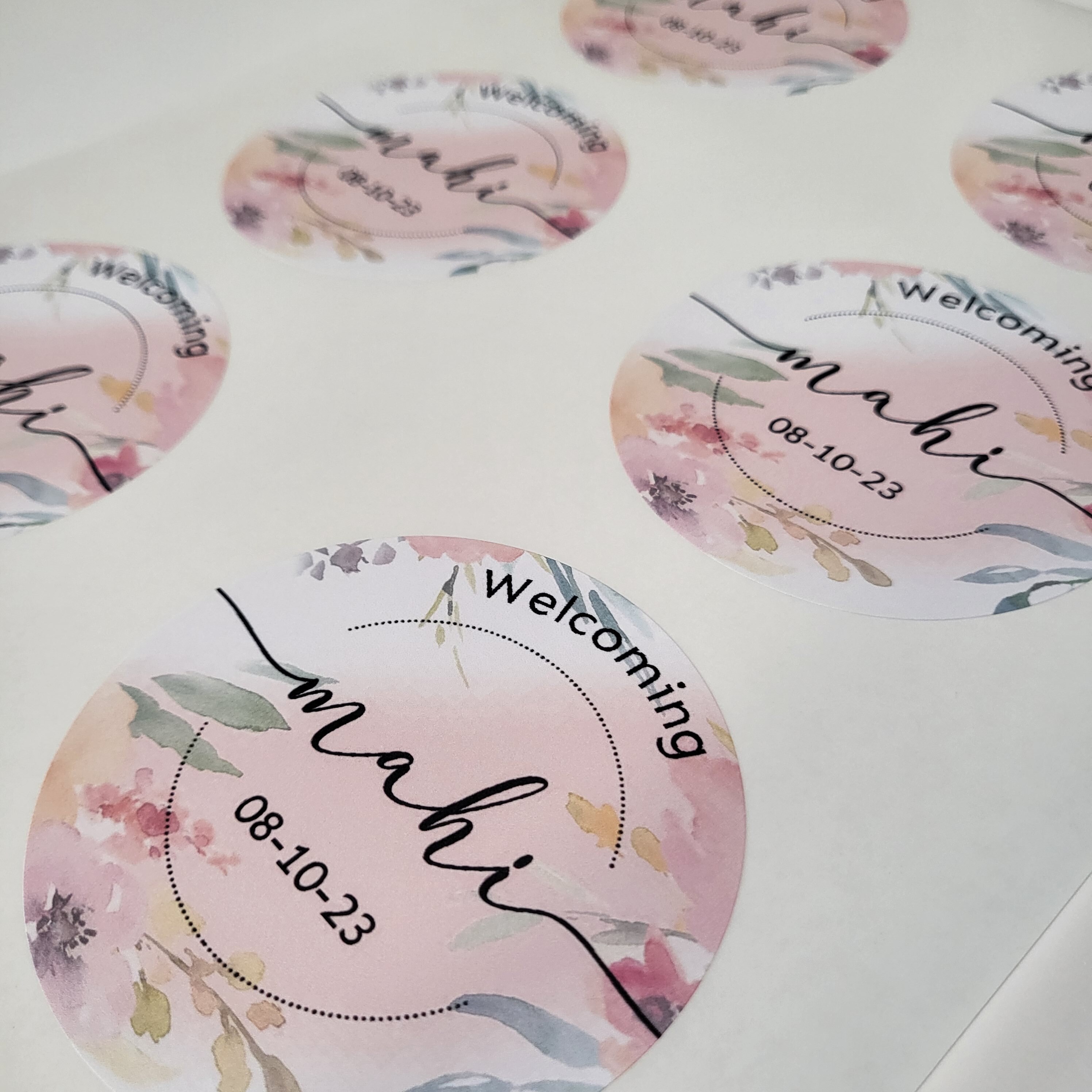 Custom Birth Announcement Stickers, Birth Stats Labels, Customized ...