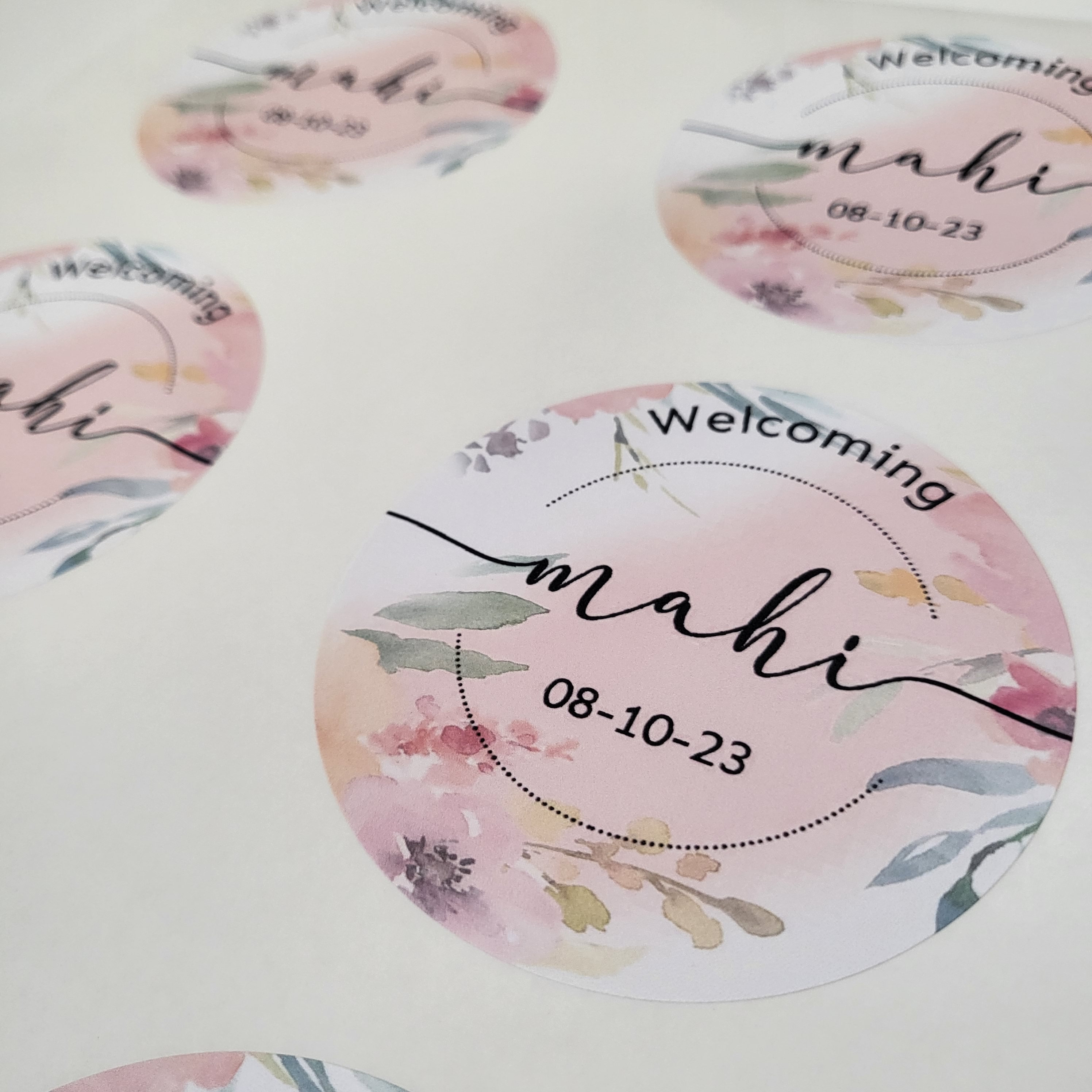 Custom Birth Announcement Stickers, Birth Stats Labels, Customized ...