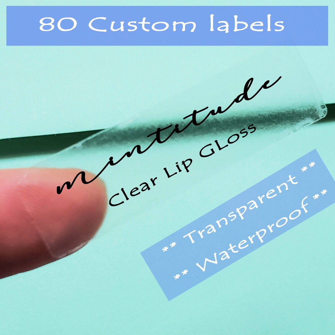 Custom Clear Cosmetic Labels , Lip Gloss Labels, Transparent Logo Seals