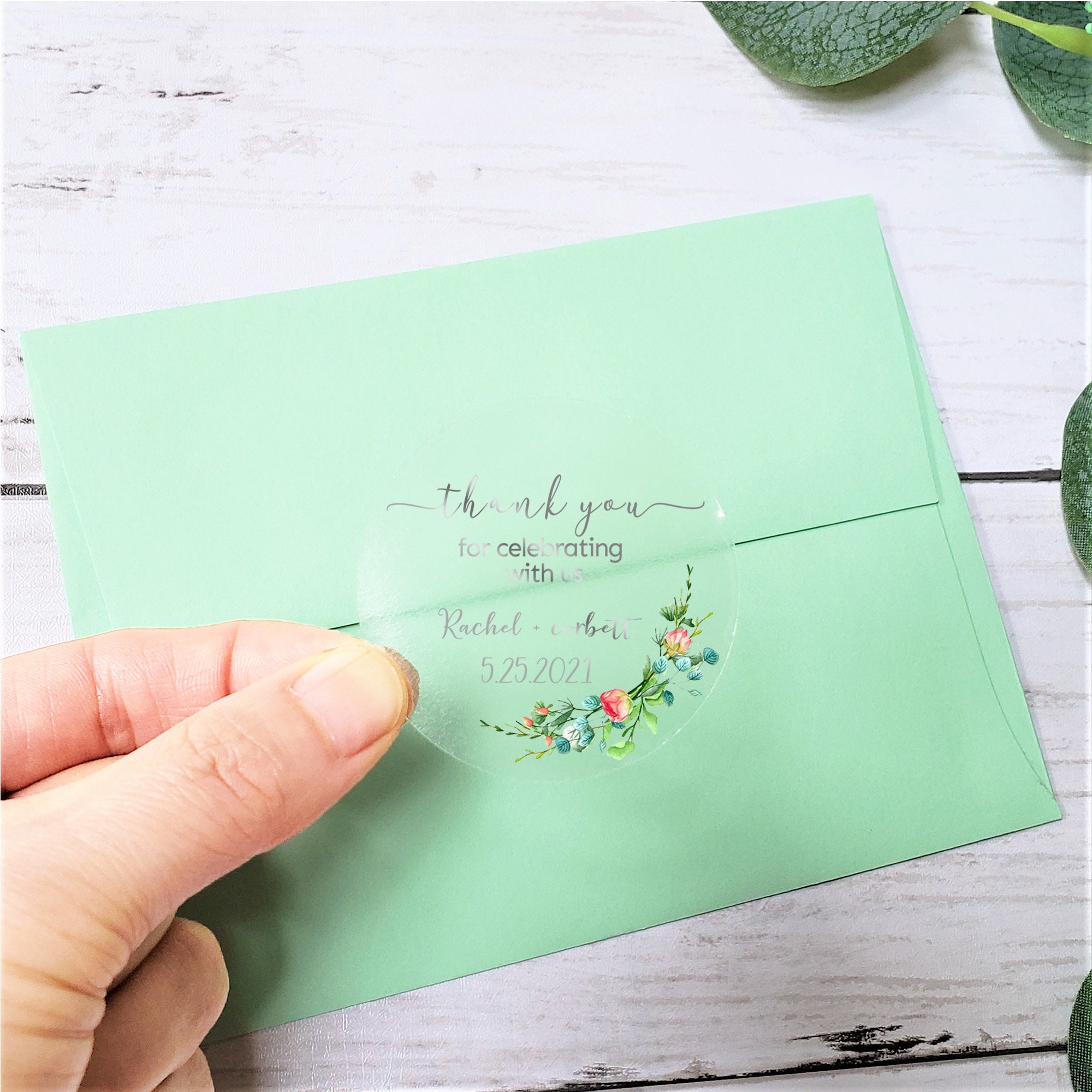 Wedding Personalized Clear Envelope Sticker – Event Supply Shop