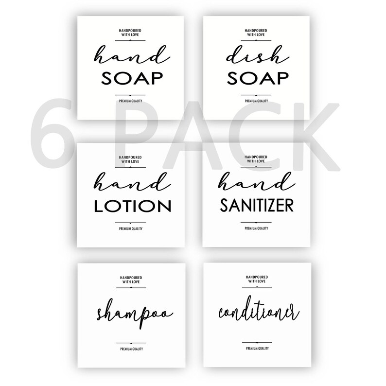 Minimalist Hand Soap Labels Modern dish soap Hand lotion Etsy