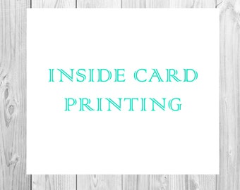 Inside Card Printing  Add On -MCS0001