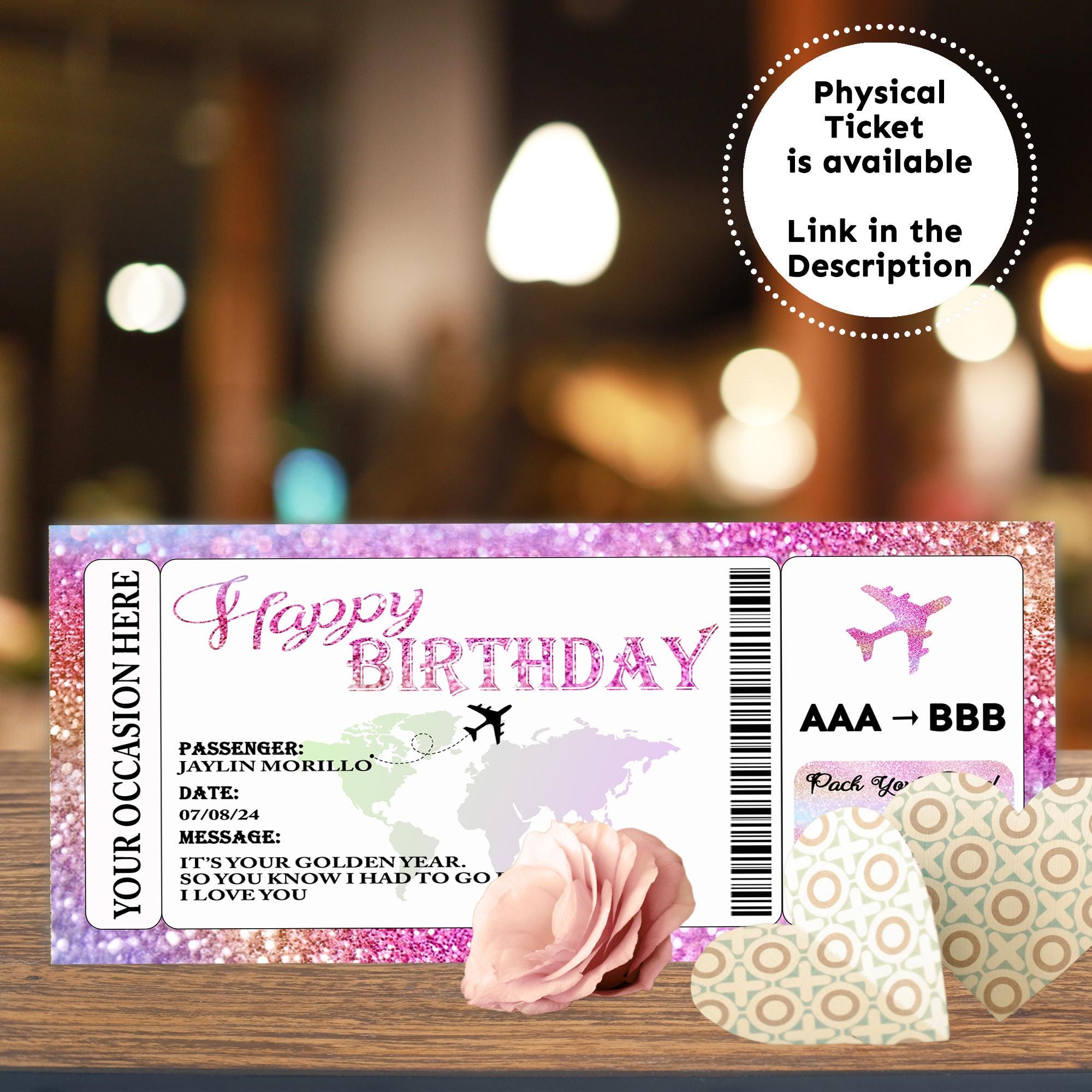 Fake Plane Ticket, Printable Surprise Trip Reveal, Custom Boarding Pass ...