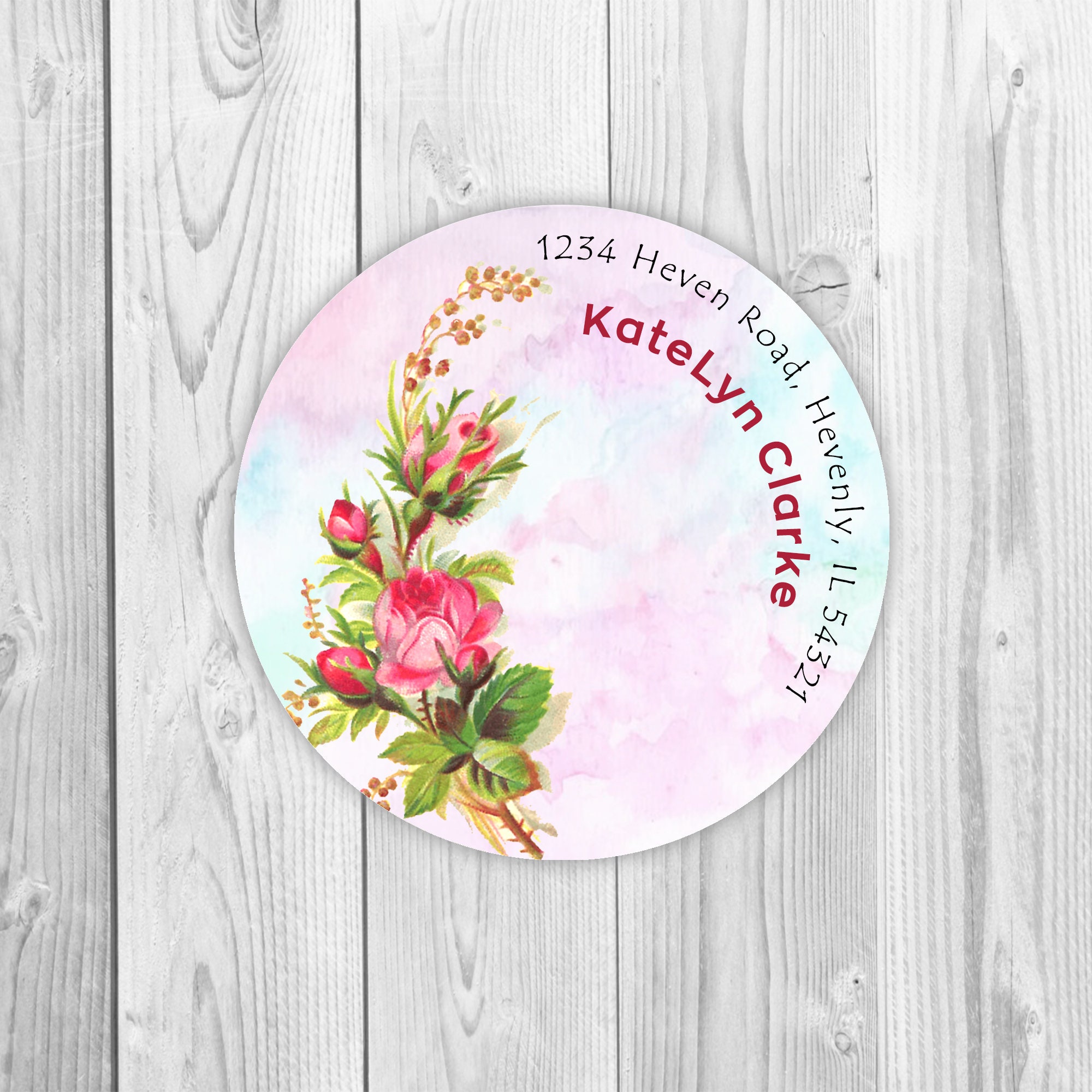 Round Custom Labels, Personalized Circle Stickers, Return Address Label ...