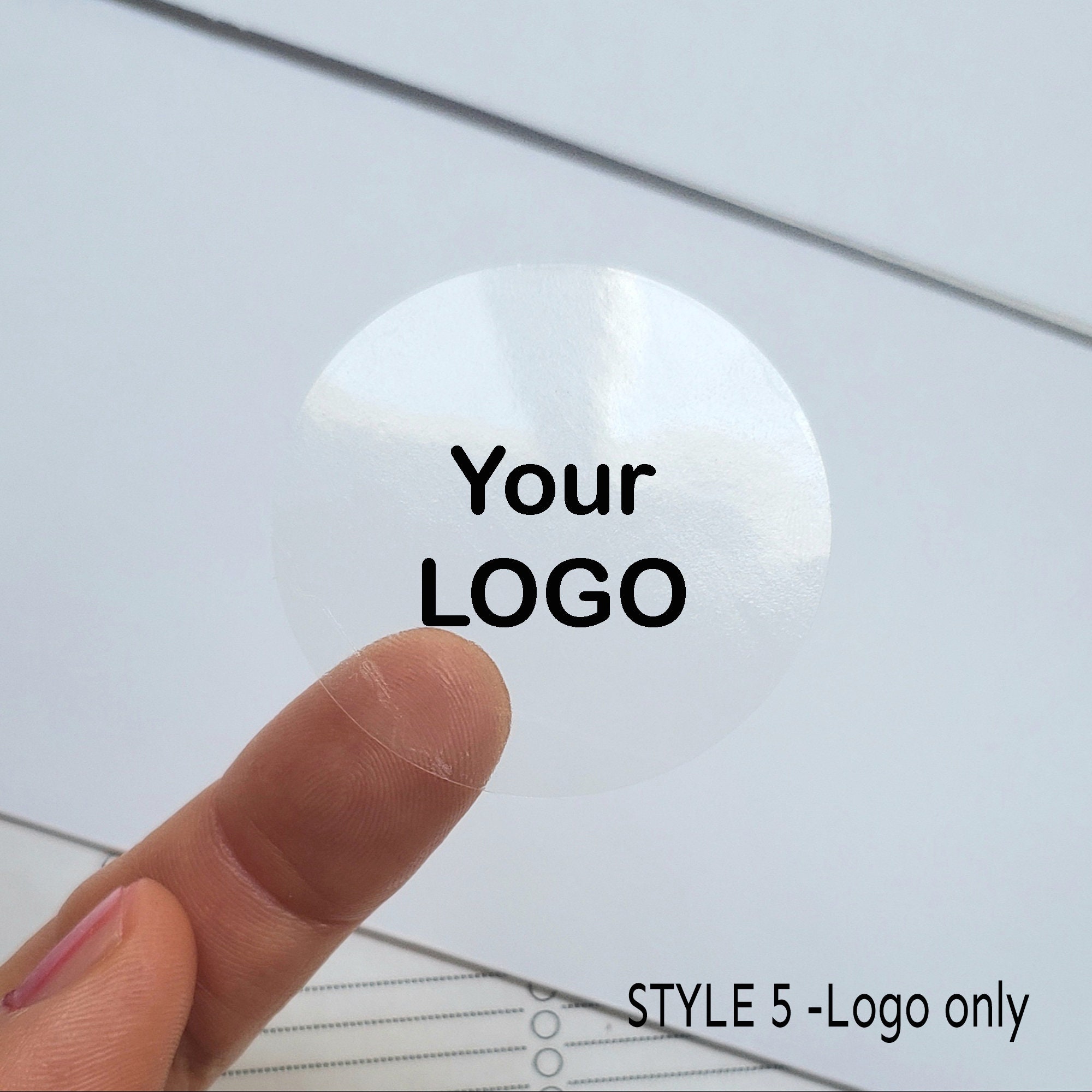 Custom Clear Round Stickers Personalized Circle Labels Etsy