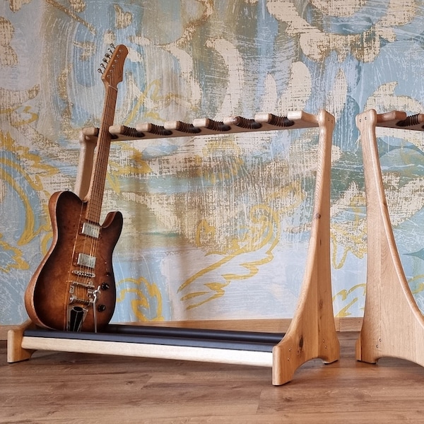 BERGFELS Bergstand 7 support de guitare, bois massif et cuir !