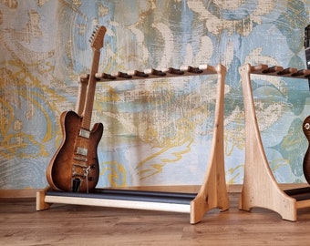 BERGFELS Bergstand 7-piece guitar stand, solid wood and leather!