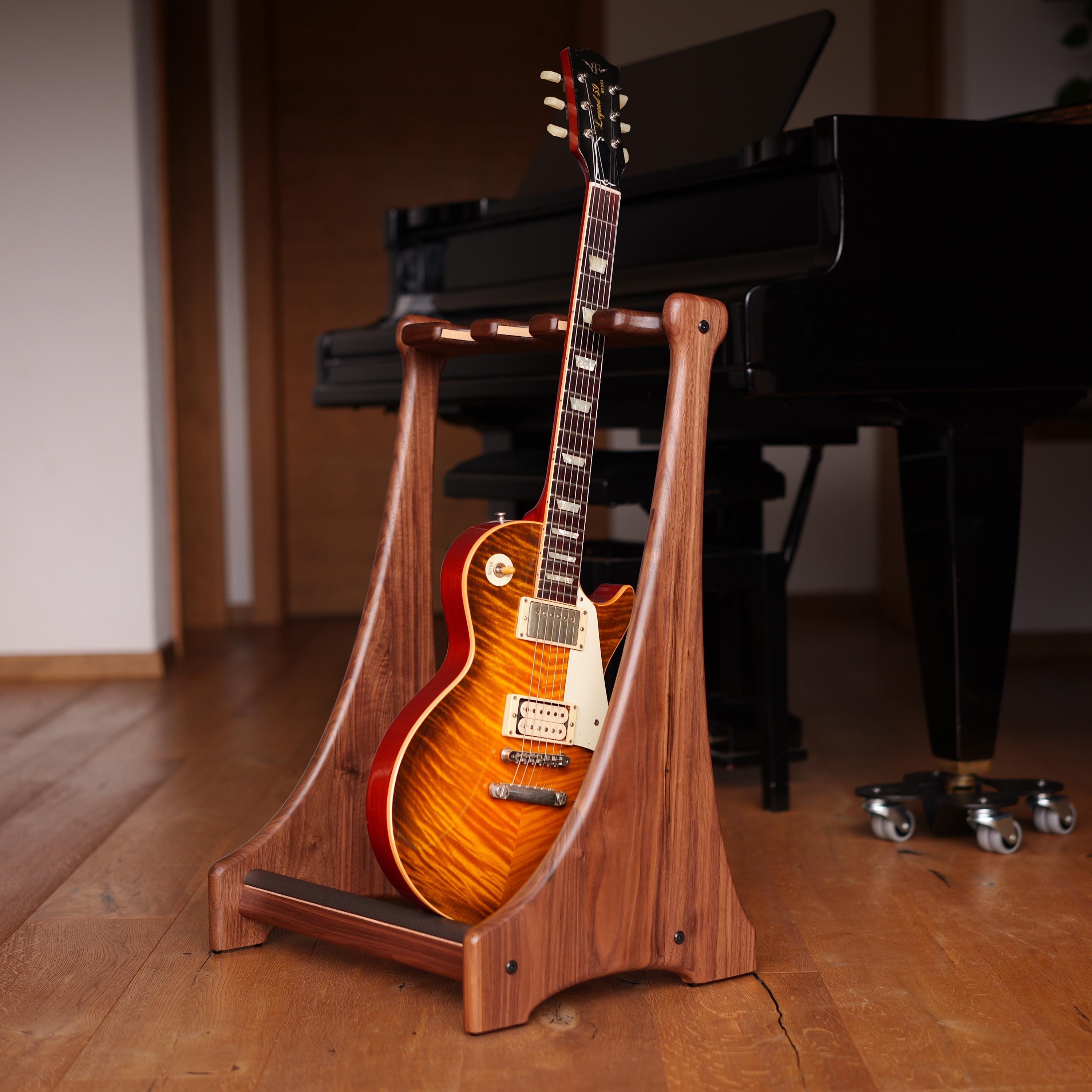Bergstand - the Guitar Stand by Bergfels. Black Walnut Solidwood 