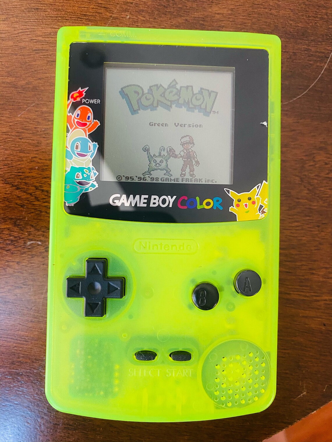 Pokemon Green Gameboy Color w/ free game Etsy