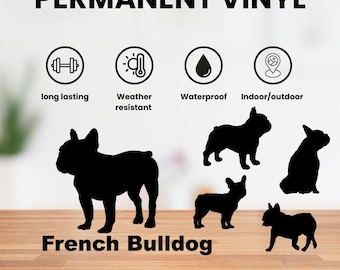 French Bulldog Vinyl Decal - Weatherproof, Laptop & Car Decal
