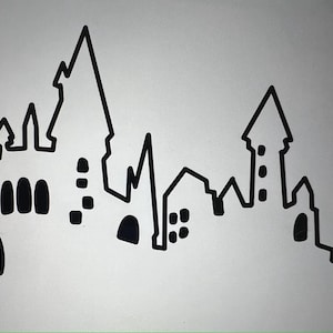 Wizard-Inspired Castle Vinyl Decal – Permanent/Weatherproof – Customizable | Perfect for Laptops, Cars, & More