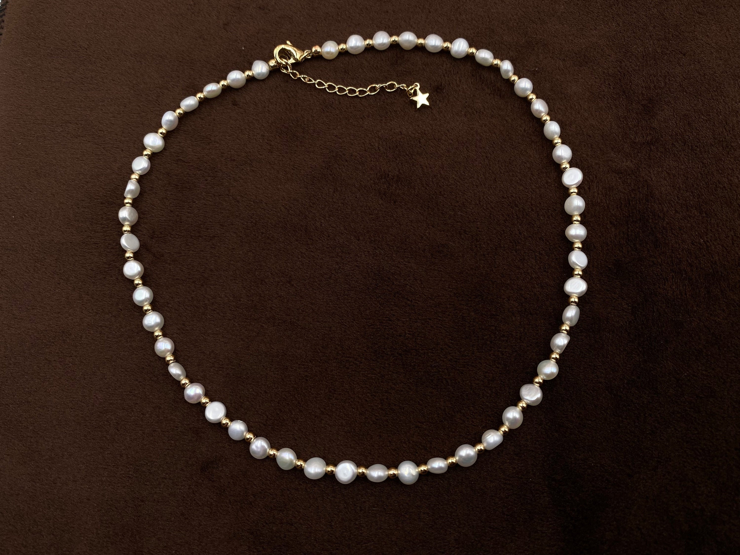 Adjustable Pearl Necklace Genuine Natural Freshwater Pearl Etsy