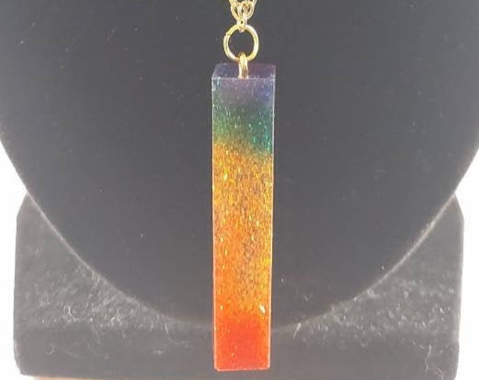 PRIDE pendant on gold chain necklace with lobster clasp