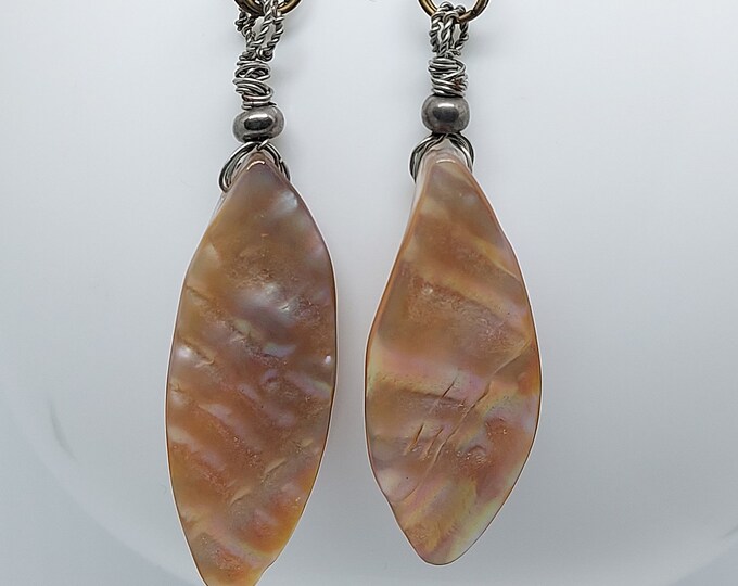 Ivory shell dangle earrings