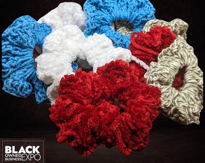 Crochet Hair Scrunchies