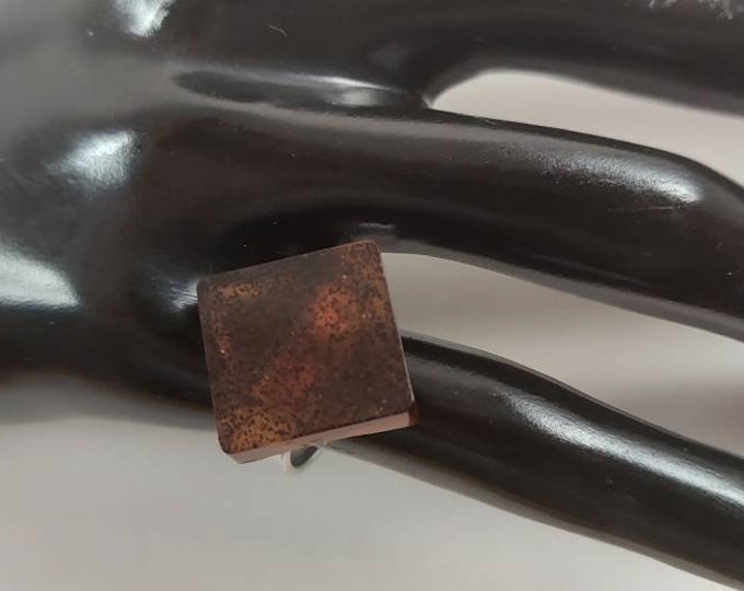 Chocolate sparkle diamond shaped statement ring, size 7