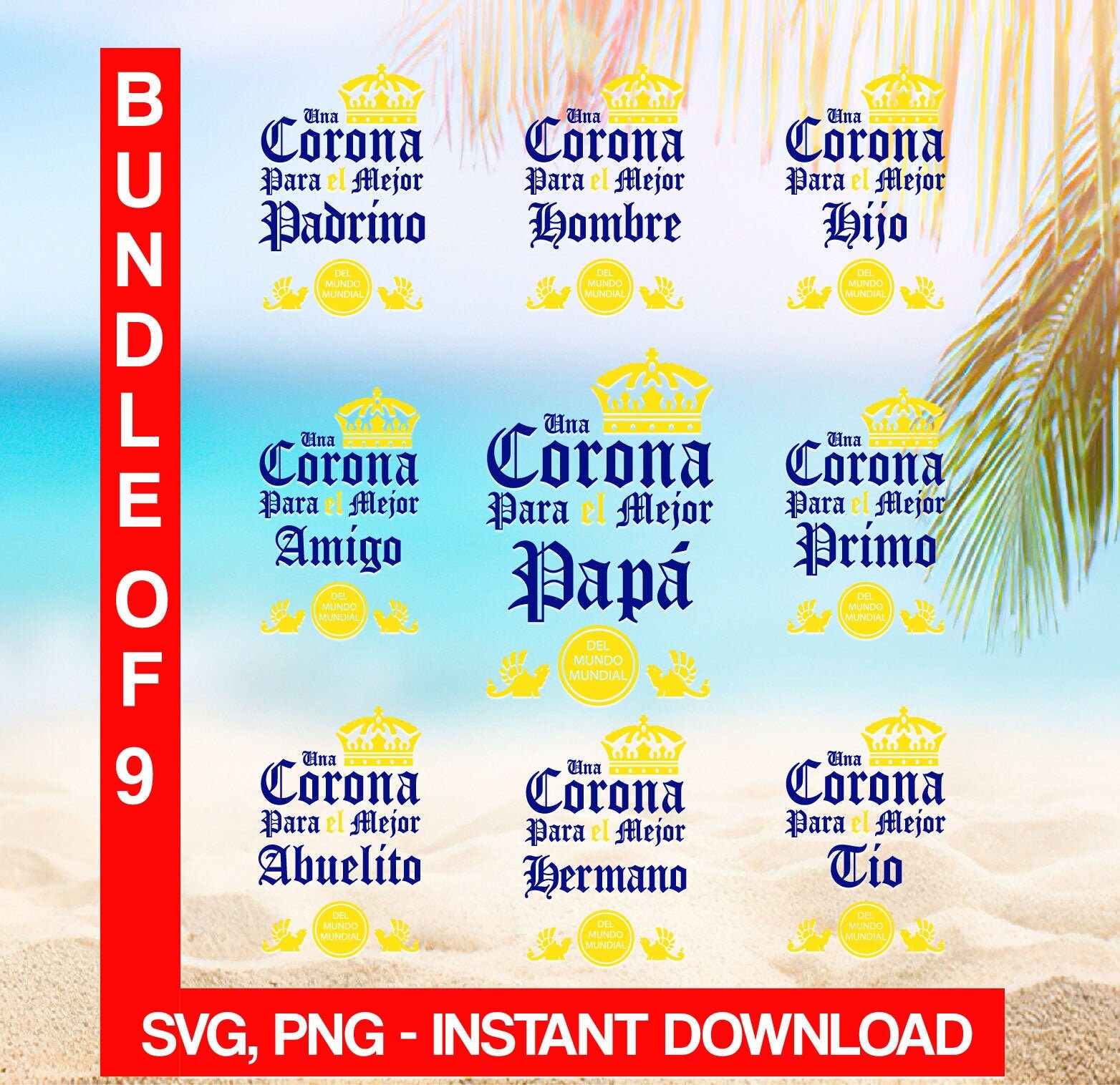 Una corona Svg  Cut File | Corona beer Svg | Father Day svg | Papa sv…