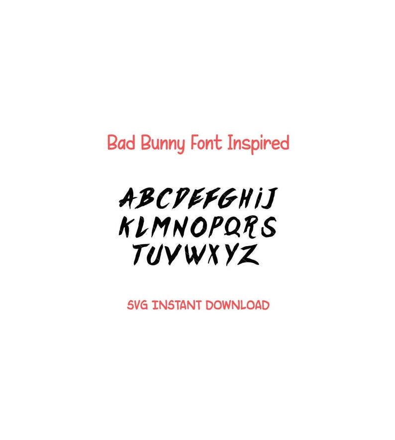 Download Bad Bunny Font Svg Cut FIle Bad Bunny Starbucks SVG Bad | Etsy